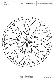 Mandala boyama sayfaları